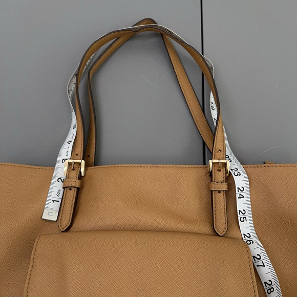 Michael Kors Jet Set Item Luggage Leather Tote Shoulder Bag Handbag Large Brfown - Picture 16 of 16